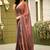 Brown color heavy wedding special designer pre stitched saree