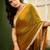 Gold color heavy wedding special designer pre stitched saree