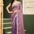 Purple color heavy wedding special designer pre stitched saree