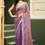 Purple color heavy wedding special designer pre stitched saree