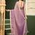 Purple color heavy wedding special designer pre stitched saree
