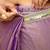 Purple color heavy wedding special designer pre stitched saree