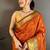 Orange Color weaving butti work  tissue saree