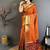 Orange Color weaving butti work  tissue saree