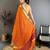 Orange Color weaving butti work  tissue saree