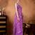 Lavender color satin silk fabric ready to wear festive rich bandhani saree