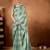 Sea green color satin silk fabric ready to wear festive rich bandhani saree