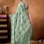 Sea green color satin silk fabric ready to wear festive rich bandhani saree