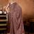 Brown color satin silk fabric ready to wear festive rich bandhani saree