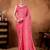 Pink color satin silk fabric ready to wear festive rich bandhani saree