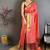Red Color weaving butti work  tissue saree