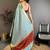 Sky Blue Color weaving butti work  tissue saree