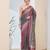 Multi color silk blended designer digital printed partywear saree