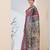 Multi color silk blended designer digital printed partywear saree