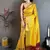 Yellow Color weaving butti work  tissue saree