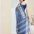 Blue color silk blended designer digital printed partywear saree