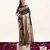 Black faux banarasi silk fabric heavy partywear ceremonial saree