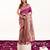 Magenta color banarasi silk fabric heavy partywear ceremonial saree