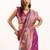 Magenta color banarasi silk fabric heavy partywear ceremonial saree