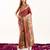 Maroon color banarasi silk fabric heavy partywear ceremonial saree