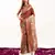 Maroon faux banarasi silk fabric heavy partywear ceremonial saree