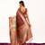Maroon color banarasi silk fabric heavy partywear ceremonial saree