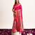 Pink color banarasi silk fabric heavy partywear ceremonial saree