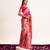 Pink color banarasi silk fabric heavy partywear ceremonial saree