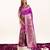 Wine color banarasi silk fabric heavy partywear ceremonial saree