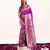 Wine color banarasi silk fabric heavy partywear ceremonial saree