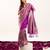 Wine color banarasi silk fabric heavy partywear ceremonial saree