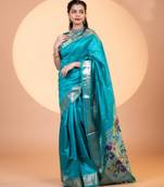 Rama khadi raw silk fabric designer ceremonial traditional saree