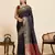 Black color amazing silk fabric woven designer partywear saree