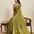 Mahendi color soft silk woven jari designer ethnic partywear saree