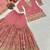 Peach heavy crunchy silk embroidered and sequins work salwar suit