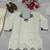 White embroidered with moti work heavy natural crep kurta with farshi salwar
