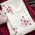 White Color  Flower Embroidory Work Tissue Saree