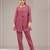 Pink color faux georgette party wear designer co ord set