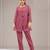 Pink color faux georgette party wear designer co ord set