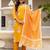 yellow rayon printed kurta sets
