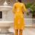 yellow rayon printed kurta sets