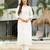 white rayon embroidered kurta sets