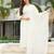 white rayon embroidered kurta sets