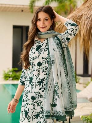 white silk blend printed kurta sets 5