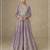 Onion color chinnon silk heavy embroidery work party wear long gown