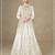 White color chinnon silk heavy embroidery work party wear long gown