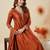rust vichitra silk embroidered kurta sets