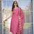 pink viscose embroidered 
