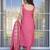 pink viscose embroidered 