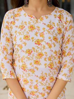 white silk blend printed kurta sets 4
